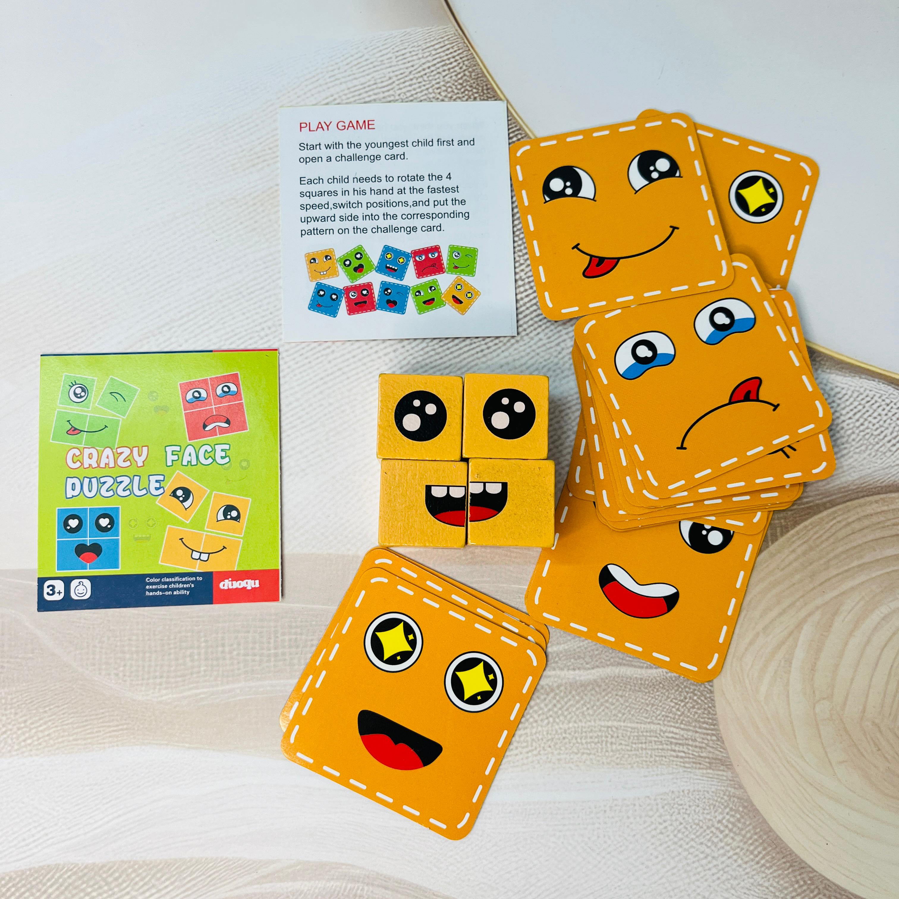 Return Gift for Kids, Emoji Cube Game, Matching Game, Kids Party Favors, Educational Toys, Children's Games, Birthday Return Gifts, Fun Games for Kids, Cognitive Skills Toys, www.usmile.toys, Party Activities for Kids.